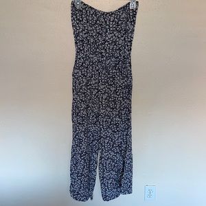 Strapless Flowered Romper